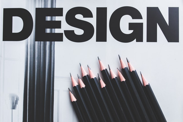 black-pencils-and-design-word